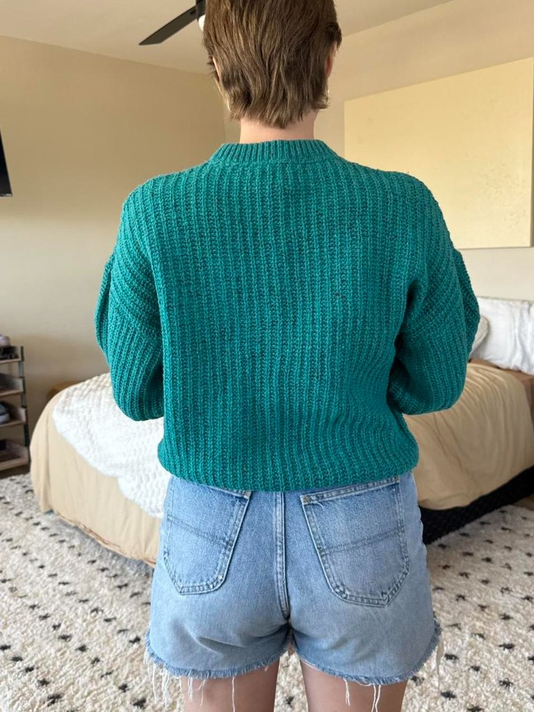 Vintage Rei Wool Knit Green Blue Sweater With A Relaxed Fit — image 4 of 7